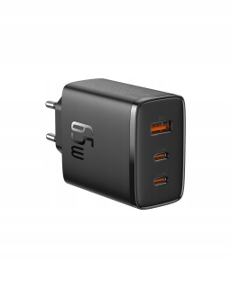 BASEUS RÝCHLA SIEŤOVÁ NABÍJAČKA CUB NAPÁJACÍ ZDROJ 2X USB-C + USB, 65W